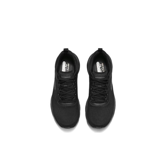 SKECHERS MESH LACE UP SNEAKER W/ AIR-COOLED MF 232822-BBK