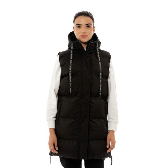 BENATION LONG VEST PUFFER JACKET 08102402-01 BENATION LONG VEST PUFFER JACKET 08102402-01