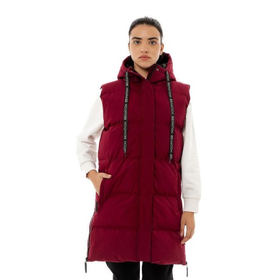 BENATION LONG VEST PUFFER JACKET 08102402-5C BENATION LONG VEST PUFFER JACKET 08102402-5C
