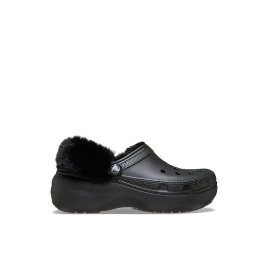 CROCS CLASSIC PLATFORM FUZZ LINED 212854-001