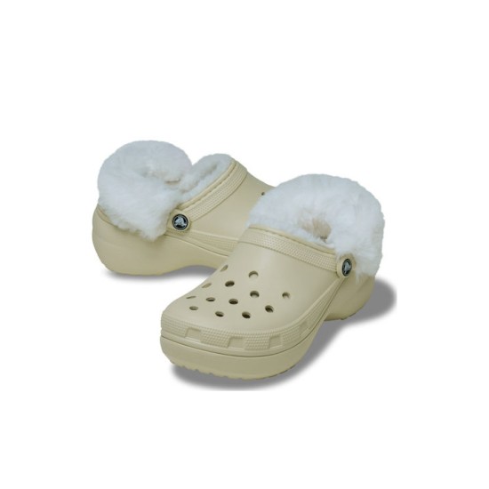 CROCS CLASSIC PLATFORM FUZZ LINED 212854-2Y2