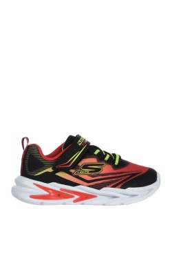 SKECHERS LIGHTED GORE STRAP SNEAKER 400139N-BKRD