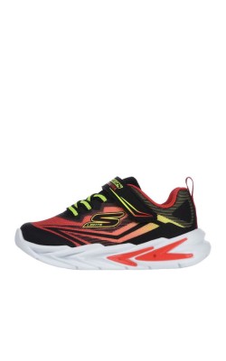 SKECHERS LIGHTED GORE STRAP SNEAKER 400139N-BKRD