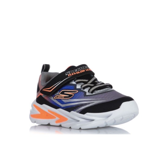 SKECHERS LIGHTS GORE STRAP SNEAKER 400139N-BKSL