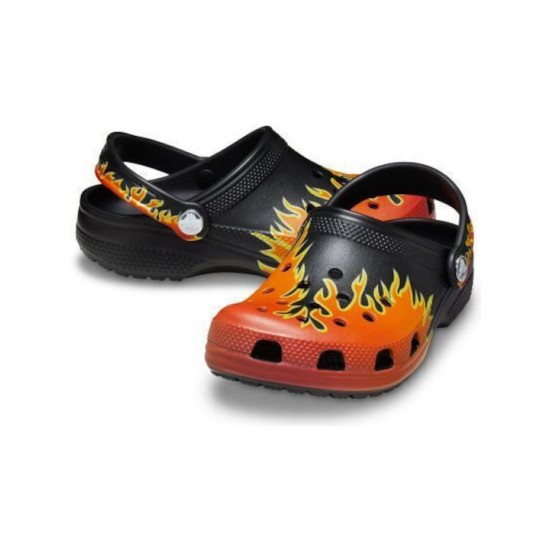 CROCS CLASSIC FLAMES CLOG K 210993-0C4 CROCS CLASSIC FLAMES CLOG K 210993-0C4